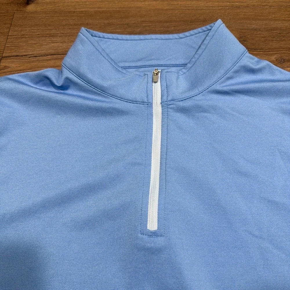 Peter Millar Pullover Mens XL Perth Melange Performance 1/4 Zip Golf Briarwood